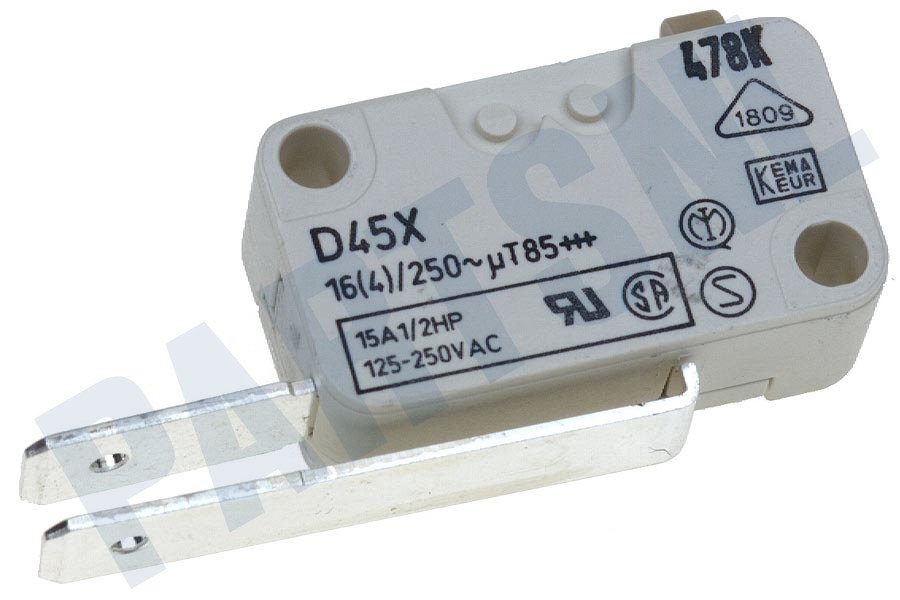 Whirlpool Wasdroger Schakelaar microswitch 2 kontakten