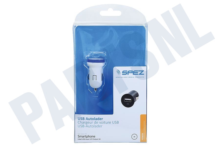 Digiwalker USB Autolader Klein, 5V / 1A, Wit