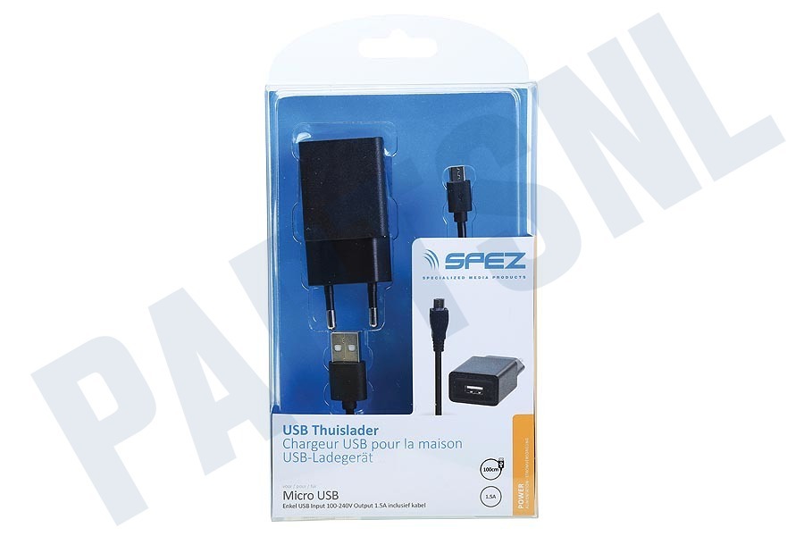 Spez Oplader Micro-USB, 1.5A, 100cm
