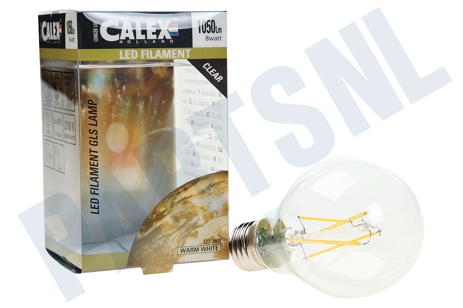 Calex 425210 Calex LED volglas Filament Standaardlamp Helder 8W