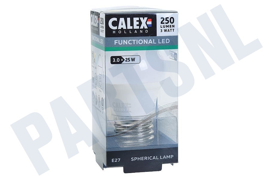 Calex 472746 Calex LED Kogellamp 240V 3Watt E27 P45, Flame 200 lumen