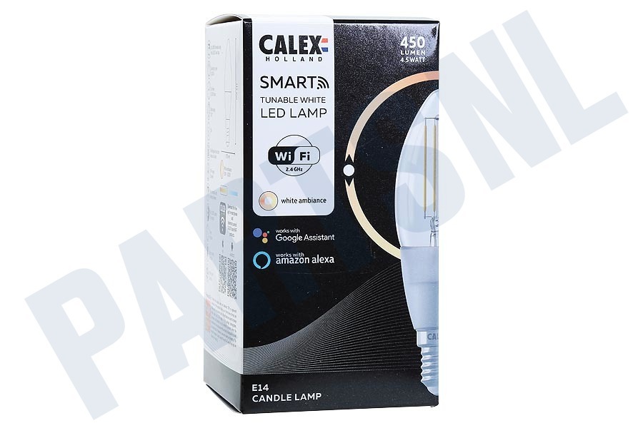 Calex Smart LED Filament Clear Kaarslamp B35 E14 Dimbaar
