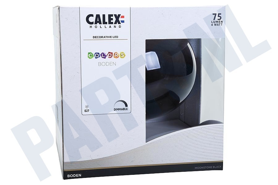 Calex Colors Boden Moonstone Black LED lamp 4W Dimbaar