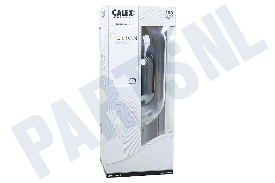 Calex Sundsvall Clear/Titanium Fusion LED lamp 3W Dimbaar