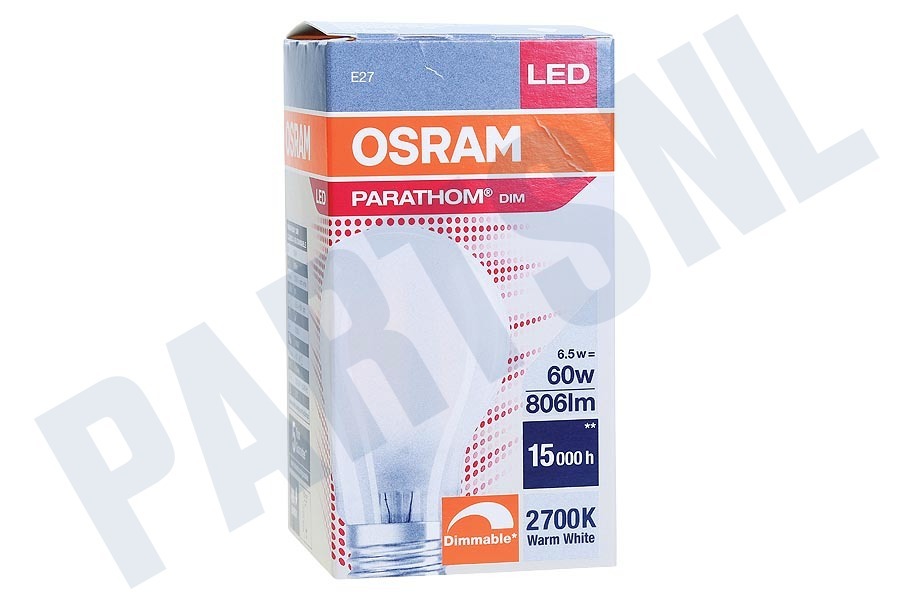 Osram 4058075817074 Parathom Retrofit Classic A60 Mat Dimbaar E27 6.5W