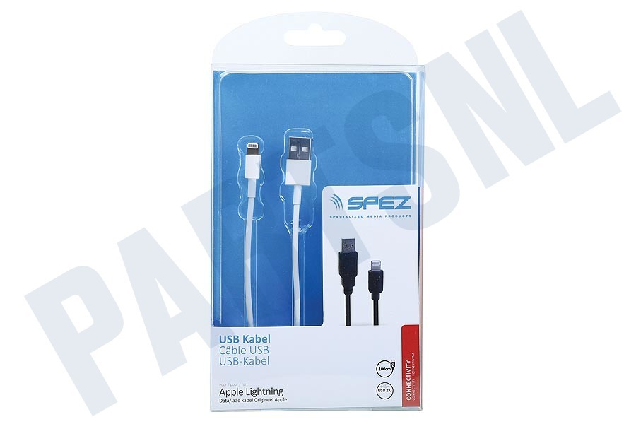 Digiwalker USB Kabel Apple Lightning 100cm Wit