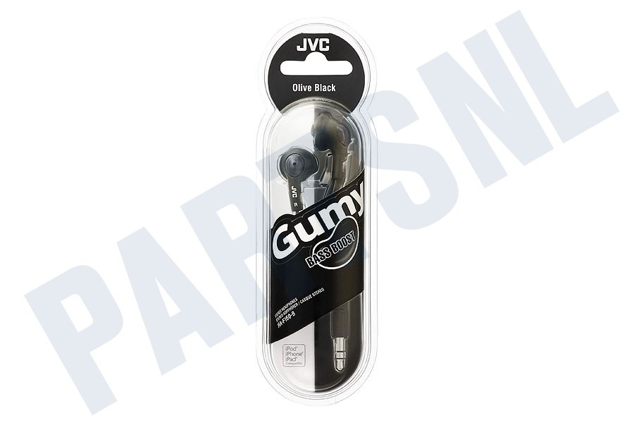 JVC HA-F160-B-E Gumy In Ear Hoofdtelefoon Zwart