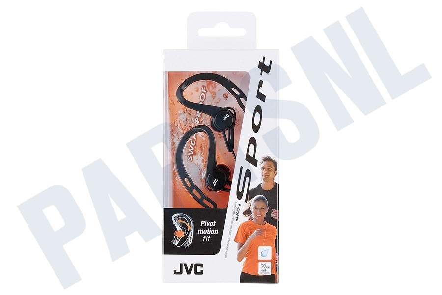 JVC HA-ECX20-B-E In Ear Sport Hoofdtelefoon met Oorclip Zwart