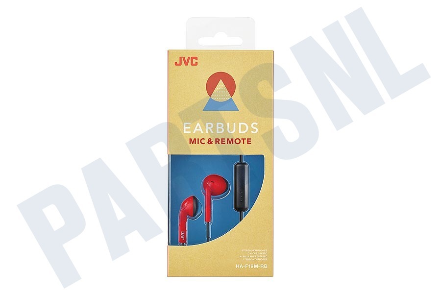 JVC HA-F19M-RB Retro Oordopjes Zwart Rood