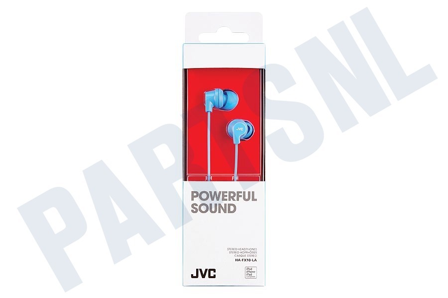 JVC HA-FX10-LA-E In Ear Stereo Headphones Powerful Sound Light Blue