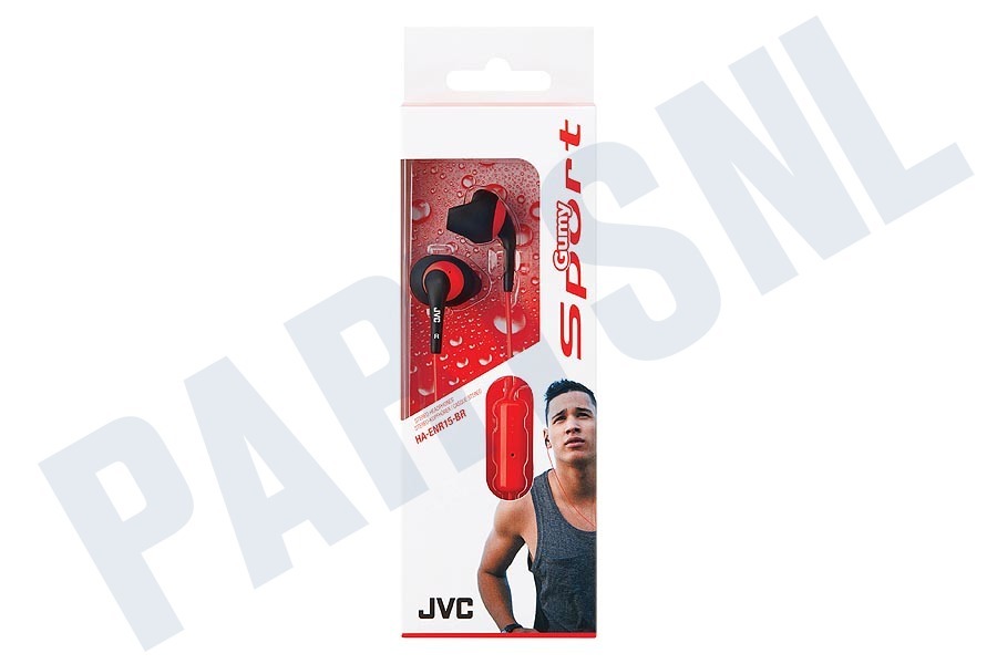 JVC HA-EN10-BR-E Gumy Sport In Ear Hoofdtelefoon met Microfoon Zwart/Rood