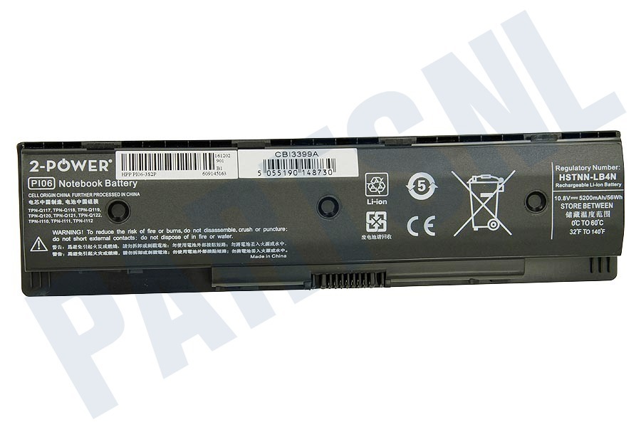 2-Power Laptop Accu 10.8V 5200mAh 6 Cell
