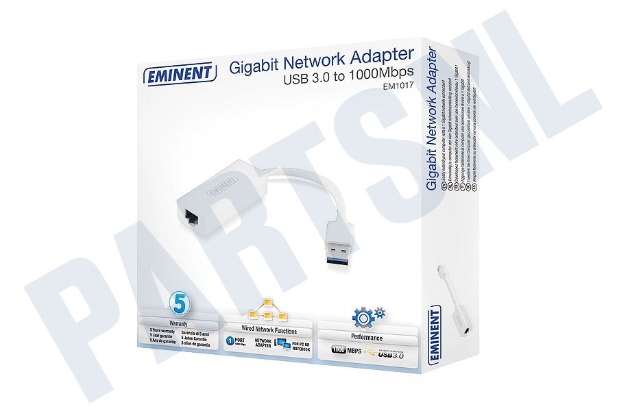 Eminent Adapter netwerk 10/100/1000Mbps USB