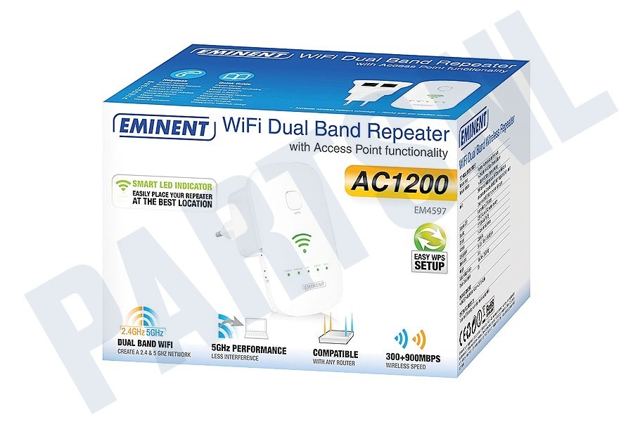 Eminent EM4597 WiFi Dual Band Repeater AC1200