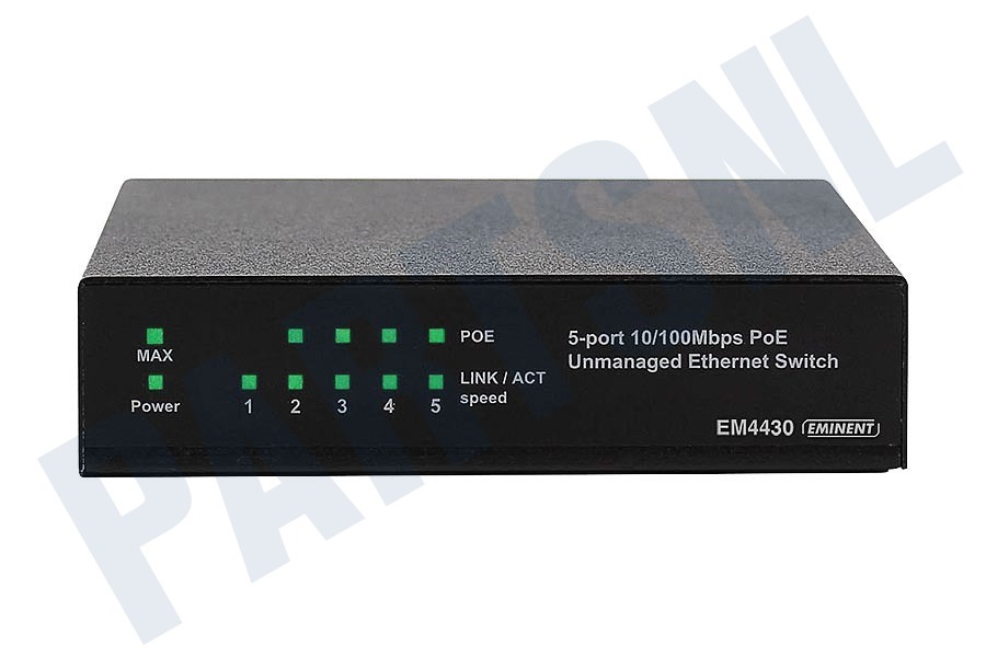 Eminent EM4430 Power over Ethernet Switch met 5 poorten
