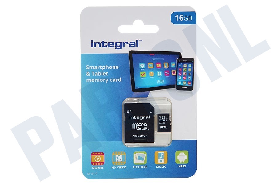 Integral Memory card Smartphone & Tablet, Class 10 (incl.SD adapter)