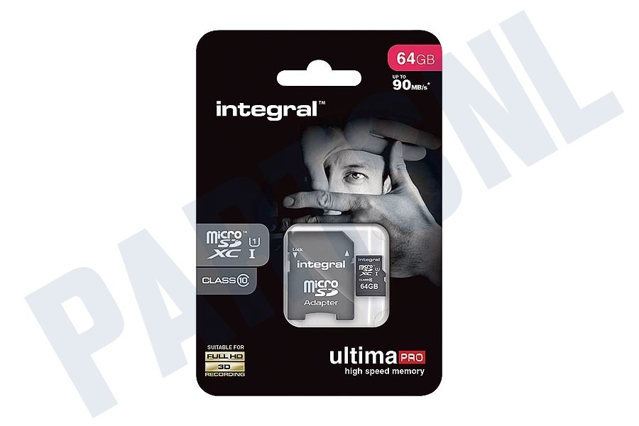 Integral INMSDX64G10-90U1 Ultima Pro Micro SDHC Class 10 64GB 90MB/s