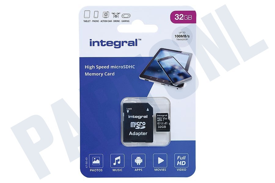 Integral V10 High Speed microSDHC Card 32GB