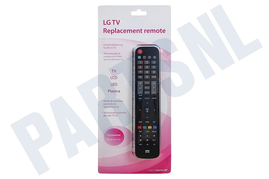 One For All URC 1911 Afstandsbediening Geschikt voor alle LG televisies