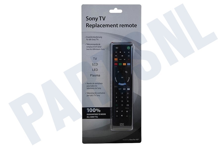 One For All URC 1912 Afstandsbediening Geschikt voor alle Sony televisies