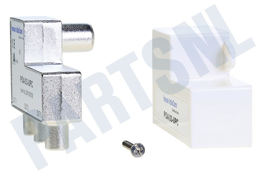 Braun Telecom POA 3 UPC Verdeel element Push on IEC 3-weg splitter