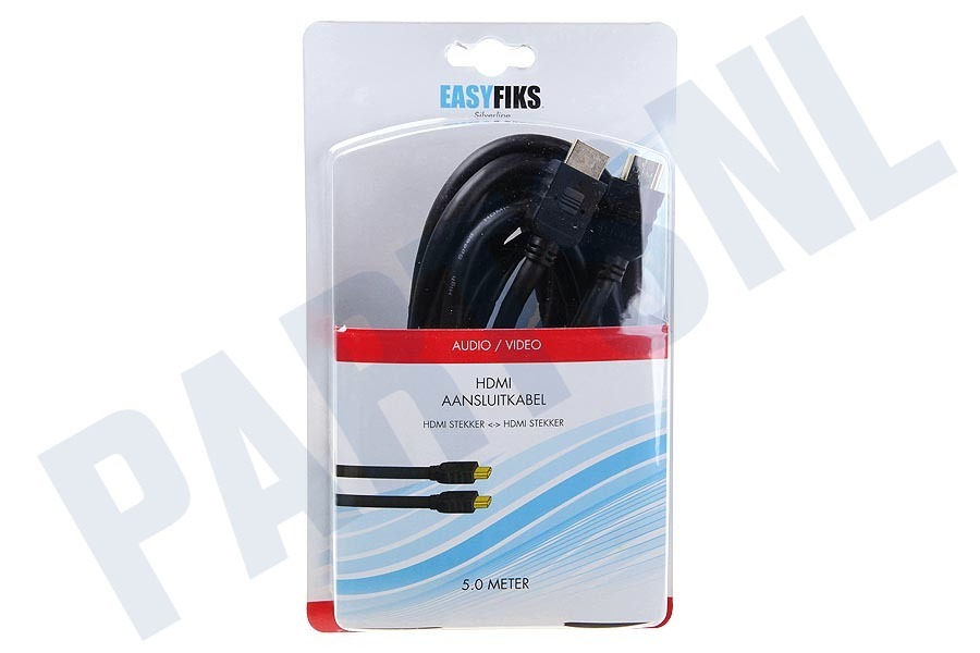 Easyfiks HDMI Kabel 1.4 High Speed + Ethernet, 5.0 Meter, Verguld