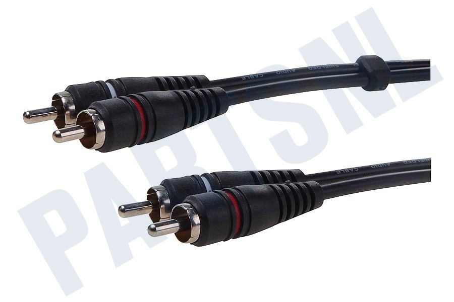 Easyfiks Tulp Kabel 2x RCA Male-2x RCA Male, 1.2 meter, Verguld
