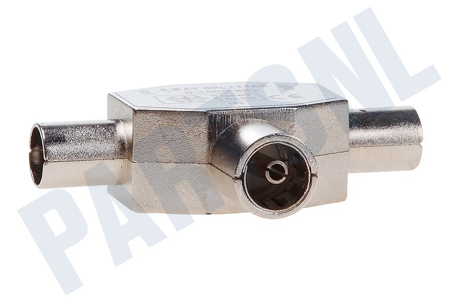 Easyfiks Coax Splitter, 2-Weg, IEC Contra Female - 2x IEC Male