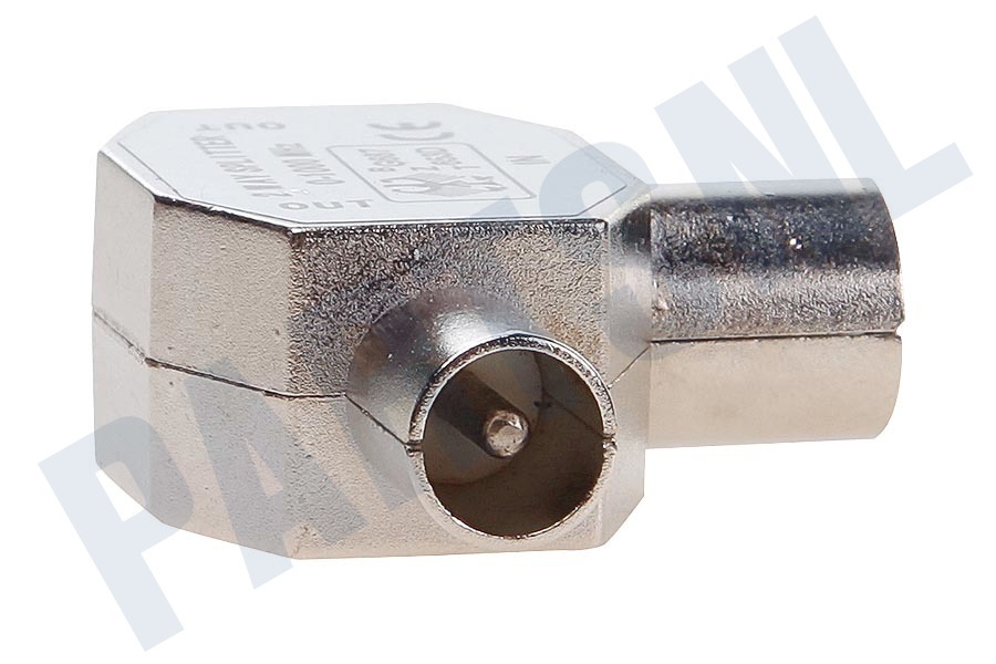Easyfiks Coax Splitter, 2-Weg, IEC Contra Female - 2x IEC Male