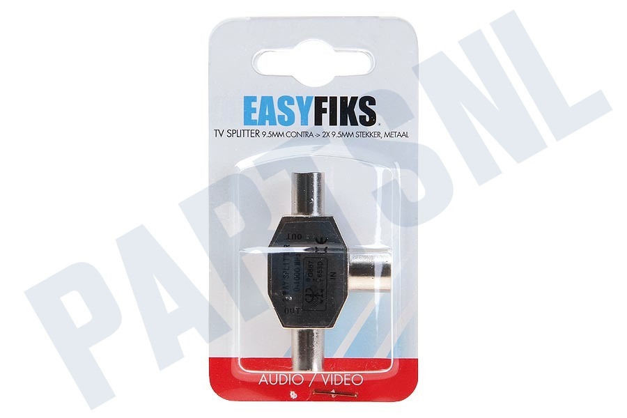 Easyfiks Coax Splitter, 2-Weg, IEC Contra Female - 2x IEC Male