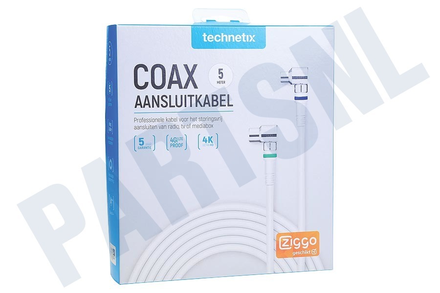 Technetix 11201530 Coax Aansluitkabel 5 meter