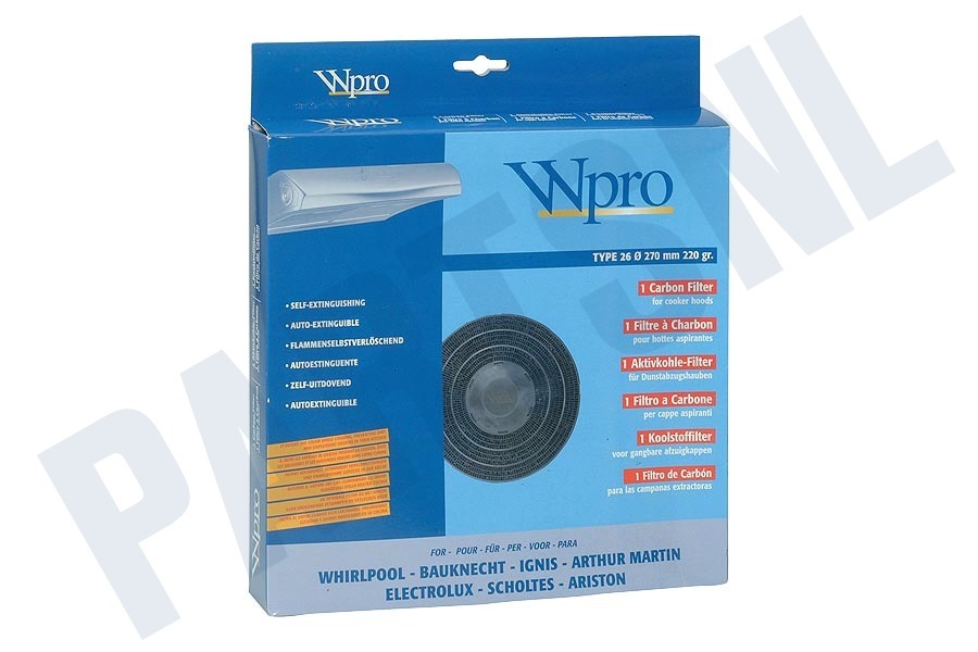 Bauknecht Afzuigkap FAC269 Filter koolstof -rond- 27 cm