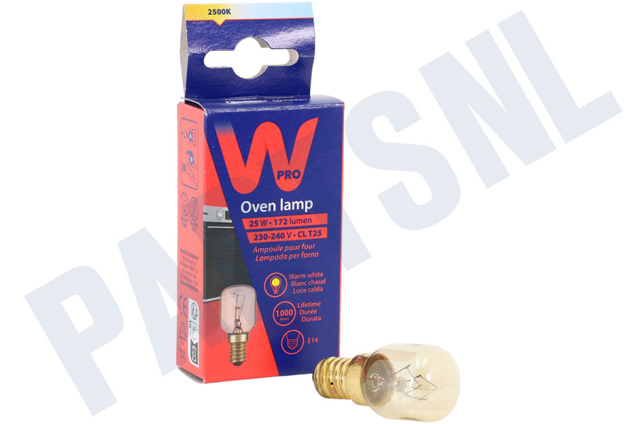 WPRO Oven LFO136 Lamp Ovenlamp 25W E14 T25