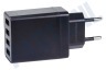 Nokia USB oplader 230V 4,8A/5V 4-poort zwart
