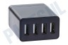 Nokia USB oplader 230V 4,8A/5V 4-poort zwart