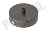 Calex 940014 Calex Metalen Plafondplaat 100mm Mat Parel Zwart 1 Gat