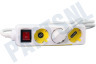 Exin Tafelcontactdoos 3x1,5mm2 3500W 16A RA wit 1,5M + schakelaar