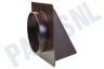 Universeel Luchtrooster kunststof 100mm 1 klep, bruin
