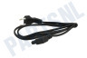 Easyfiks Netvoedingskabel C7 haaks, 2x0.75mm2, 1,5 Meter Zwart
