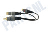 Easyfiks Tulp Splitter RCA Male - 2x Tulp Contra RCA Female 20cm