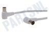 Easyfiks Antenne Kabel Coax, Haaks, IEC Male en Female, 10 Meter