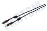 Coby kyros Jack Kabel 2x 3.5mm Stereo Male, 1.5 meter, Verguld