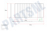 Universeel Rooster geschikt voor Universeel Oven rooster 350-560mm x 317mm