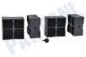 Whirlpool Kookplaat Filter Koolstoffilter, 4 stuks