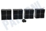 Whirlpool Kookplaat Filter Koolstoffilter, 4 stuks