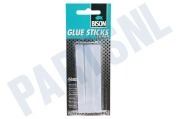 Bison 1490810  Glue Sticks Super, Transparant, 6 Patronen geschikt voor o.a. Bison Glue Gun Super, 11mm doorsnede