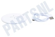 Universeel MHQIS10W001WHT  Fast Wireless QI Charger White geschikt voor o.a. Alle toestellen geschikt voor draadloos opladen
