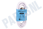 Universeel  USB Kabel geschikt voor Universeel USB Type C male naar USB Type A male, wit 2m geschikt voor o.a. Universeel USB Type C