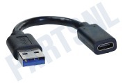 Universeel SM2822  Adapter USB A male naar USB C female geschikt voor o.a. Universeel USB Type C