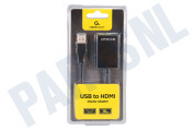 Universeel  USB Kabel Verloopkabel USB A 3.0 male naar HDMI female, 15cm geschikt voor o.a. Universeel USB A 3.0